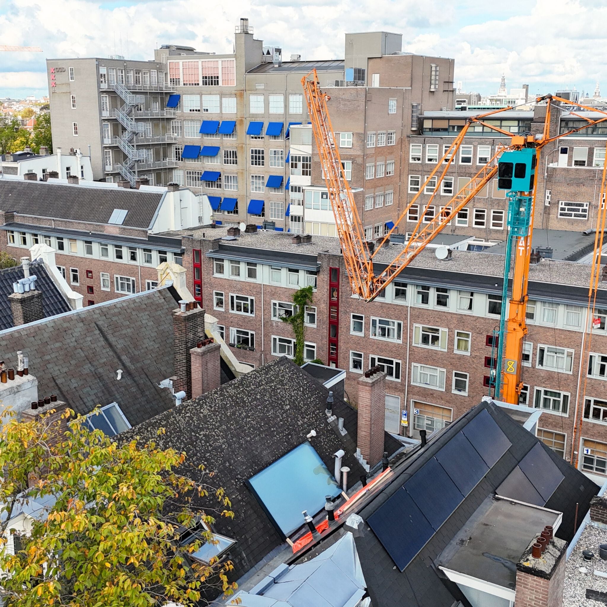 100 x 100 cm Aluminium dakraam – Dubbel glas