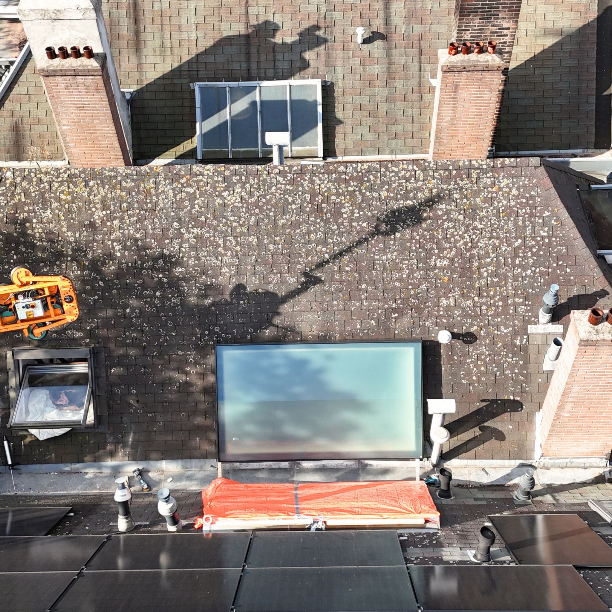 100 x 100 cm Aluminium dakraam – Dubbel glas