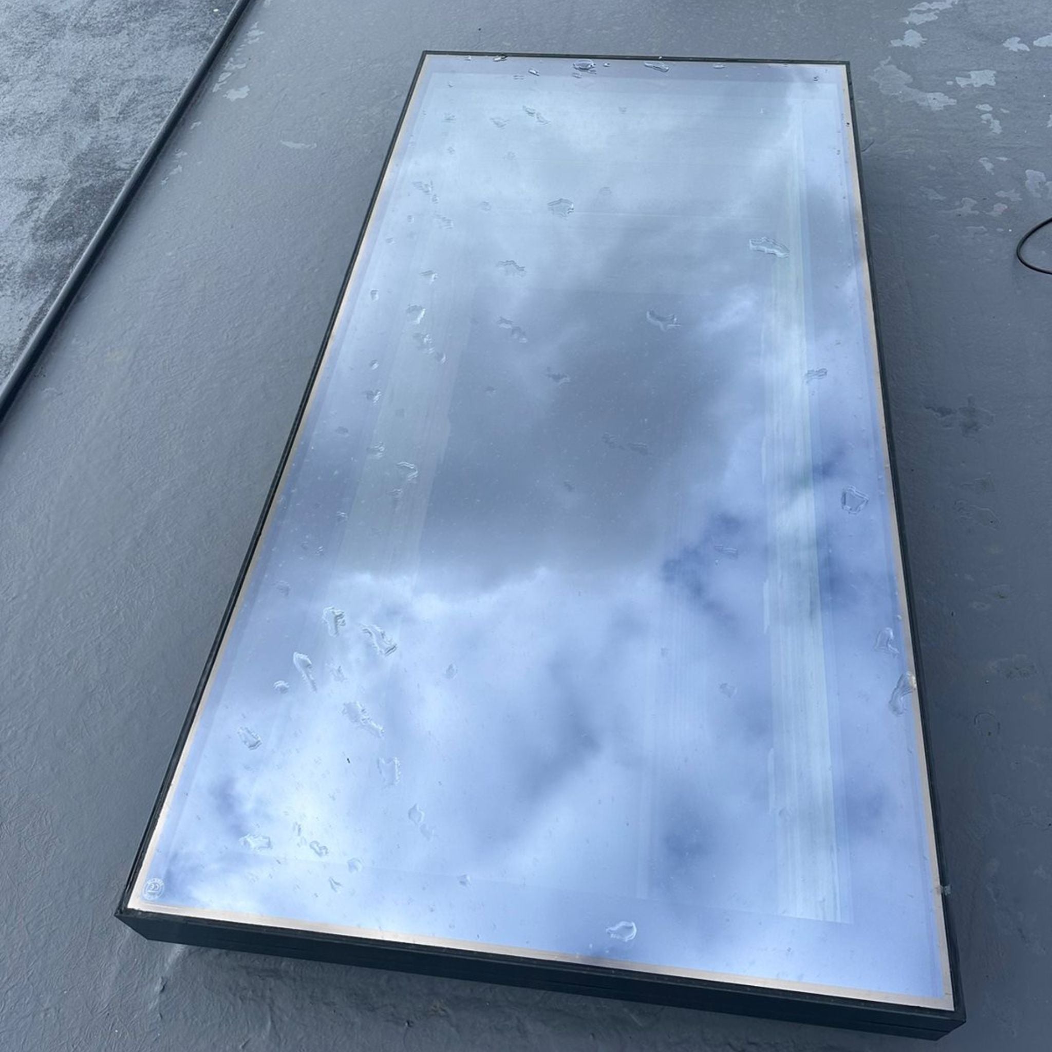 100 x 100 cm Aluminium dakraam - Driedubbel glas