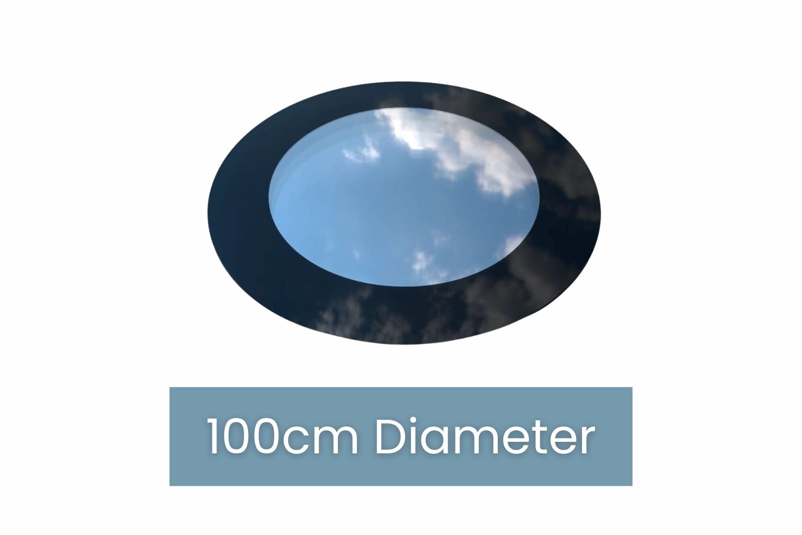 Cirkelvormig Dakraam 100 cm Diameter, Driedubbel glas, U-waarde: 0,9 W/m²K