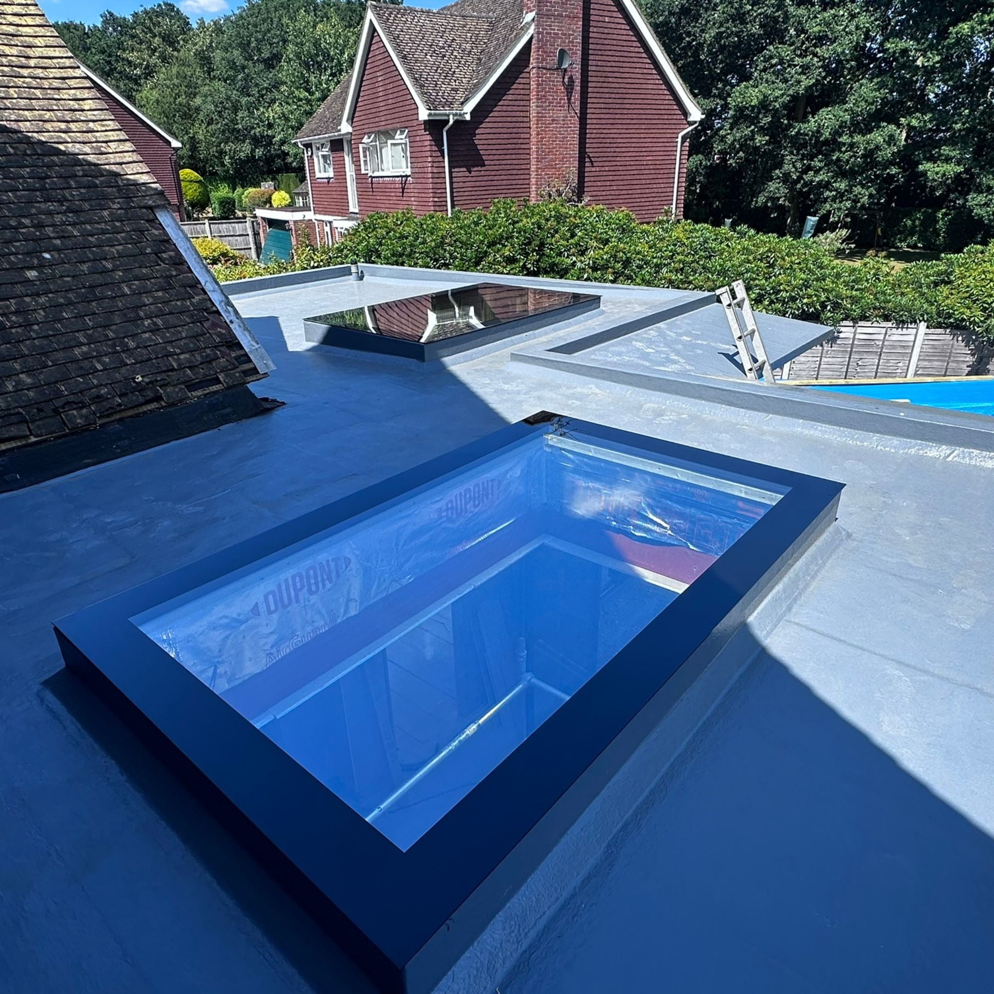 100 x 200 cm Dakraam plat dak, Driedubbel glas, U-waarde: 0,9 W/m²K
