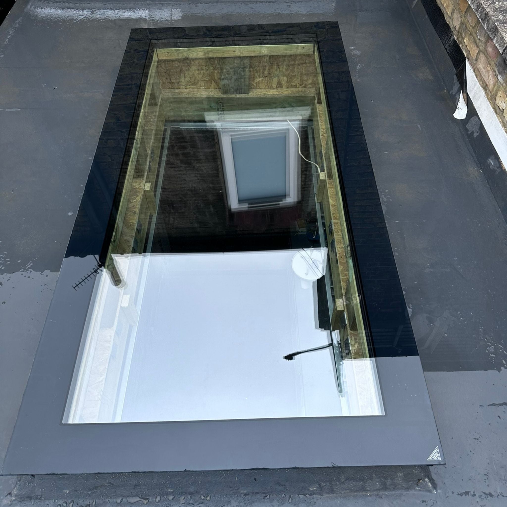 60 x 60 cm Dakraam plat dak, Driedubbel glas, U-waarde: 0,9 W/m²K