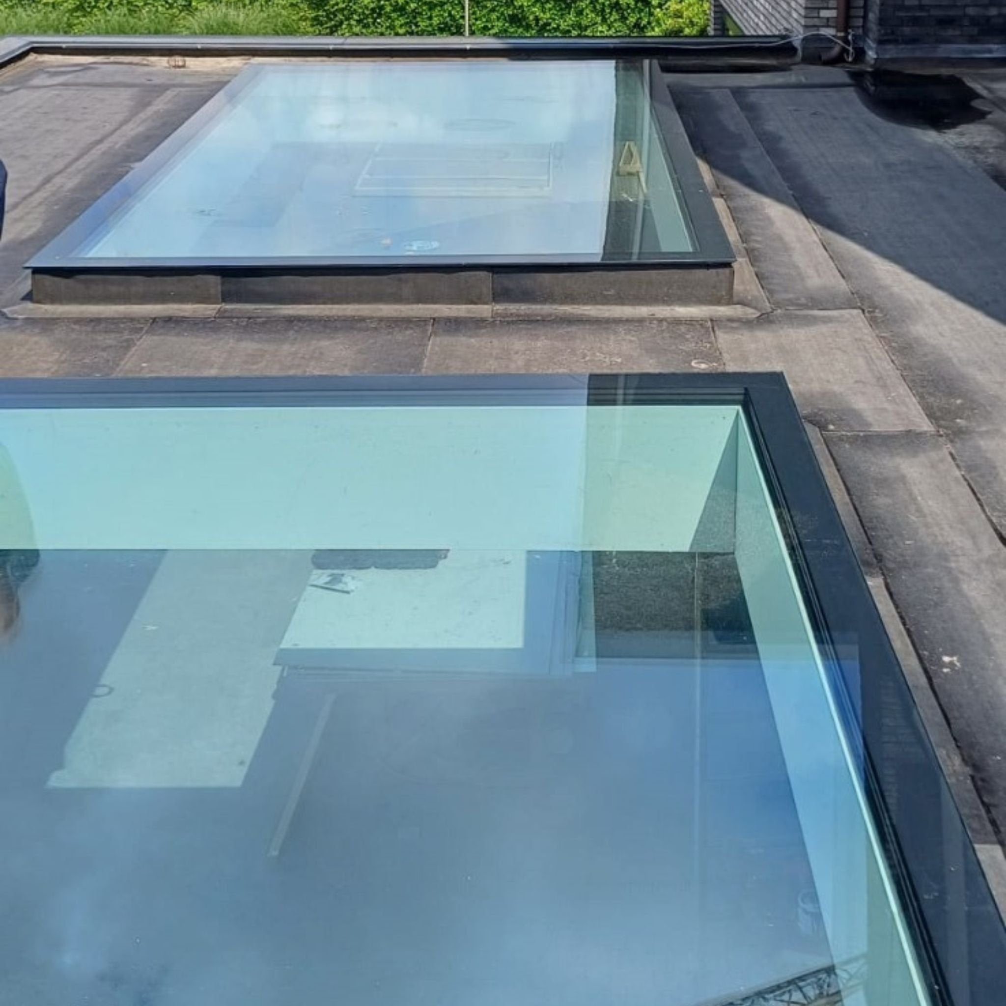 100 x 250 cm Dakraam plat dak, Driedubbel glas, U-waarde: 0,9 W/m²K