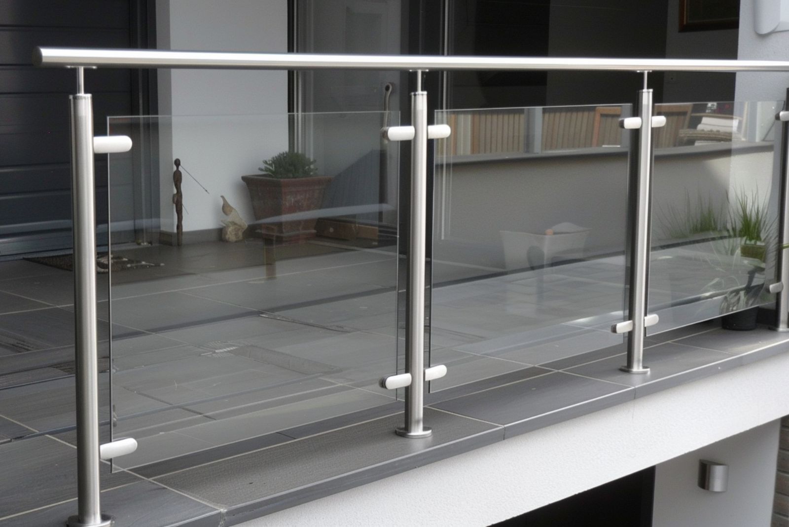 Roestvrijstalen Balustrade Eindpaal - Links