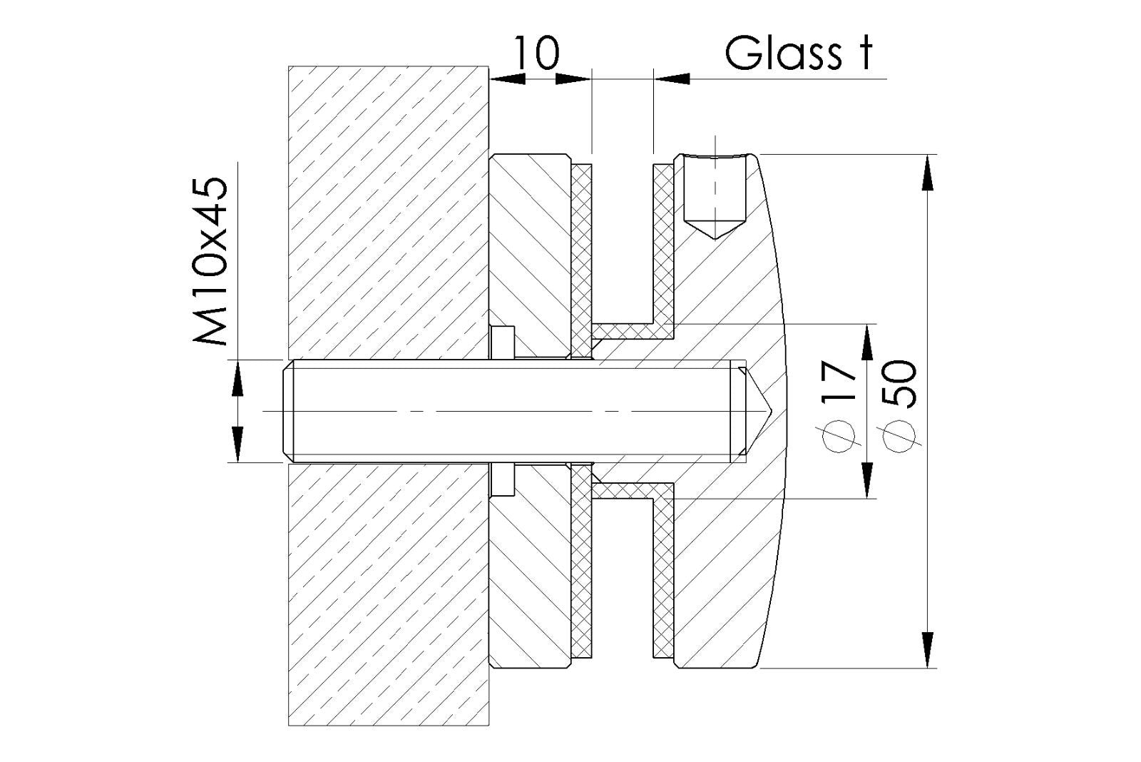 Juliet Balkon Systeem met Glas Adapters