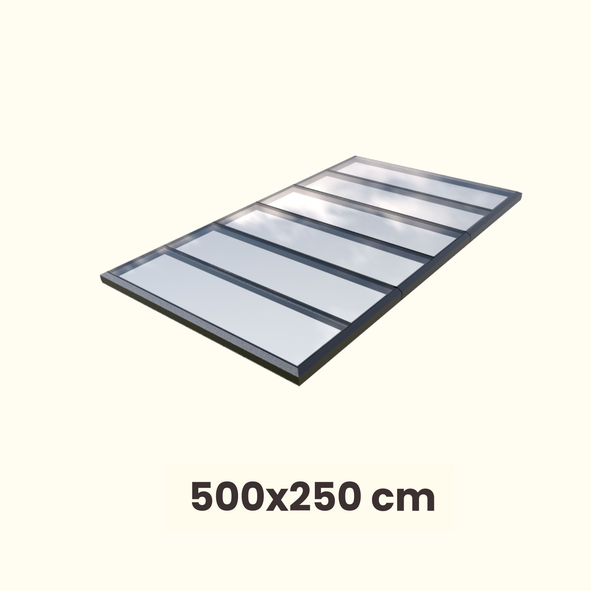 Modulaire daklicht 500 x 250 cm