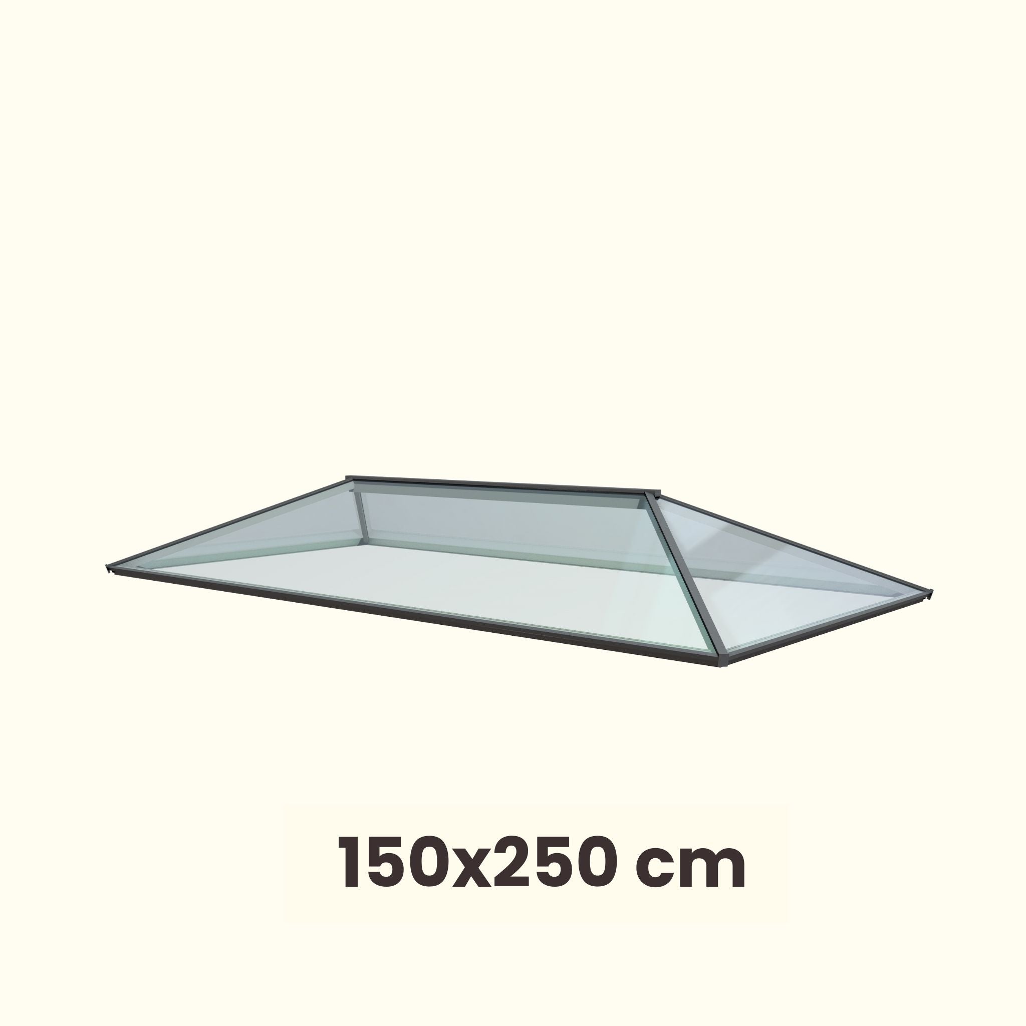 150 x 250 cm Lichtstraat plat dak Hedendaags