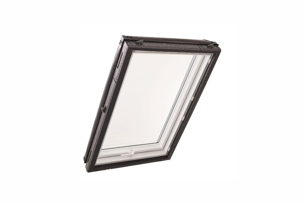 Roto Schuin dakvenster midden draaiend 54 x 78 cm Wit gelakt hout