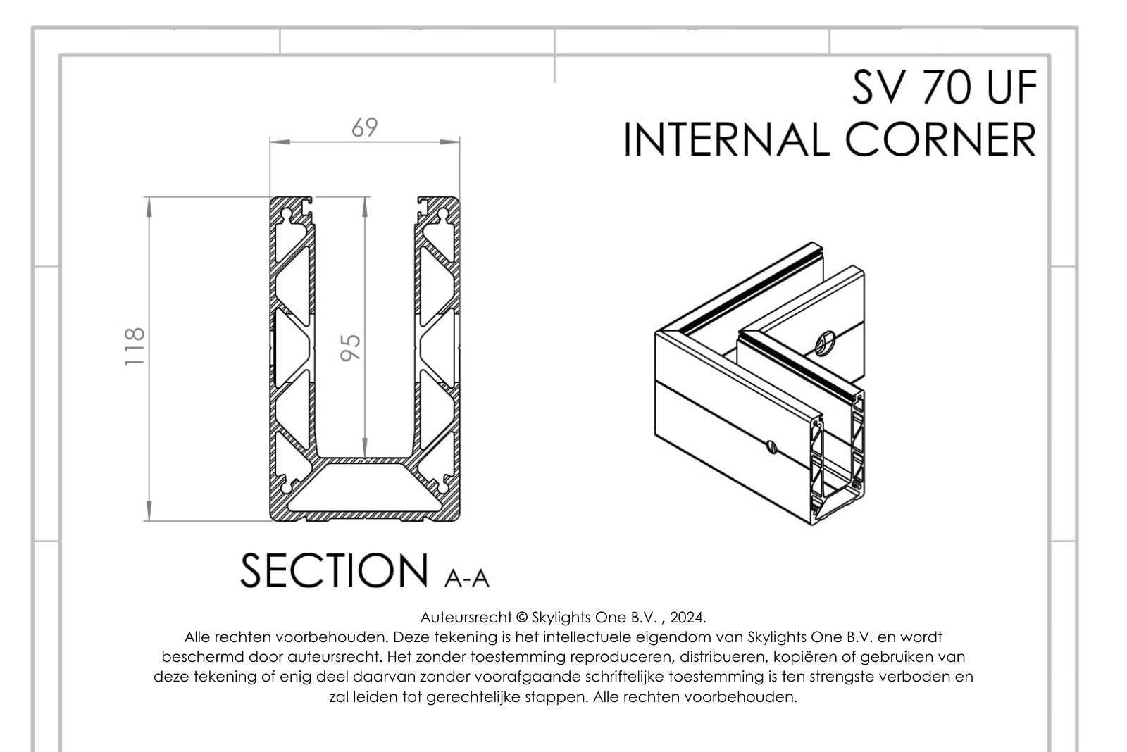 HOEK voor sv 70 uf Profiel