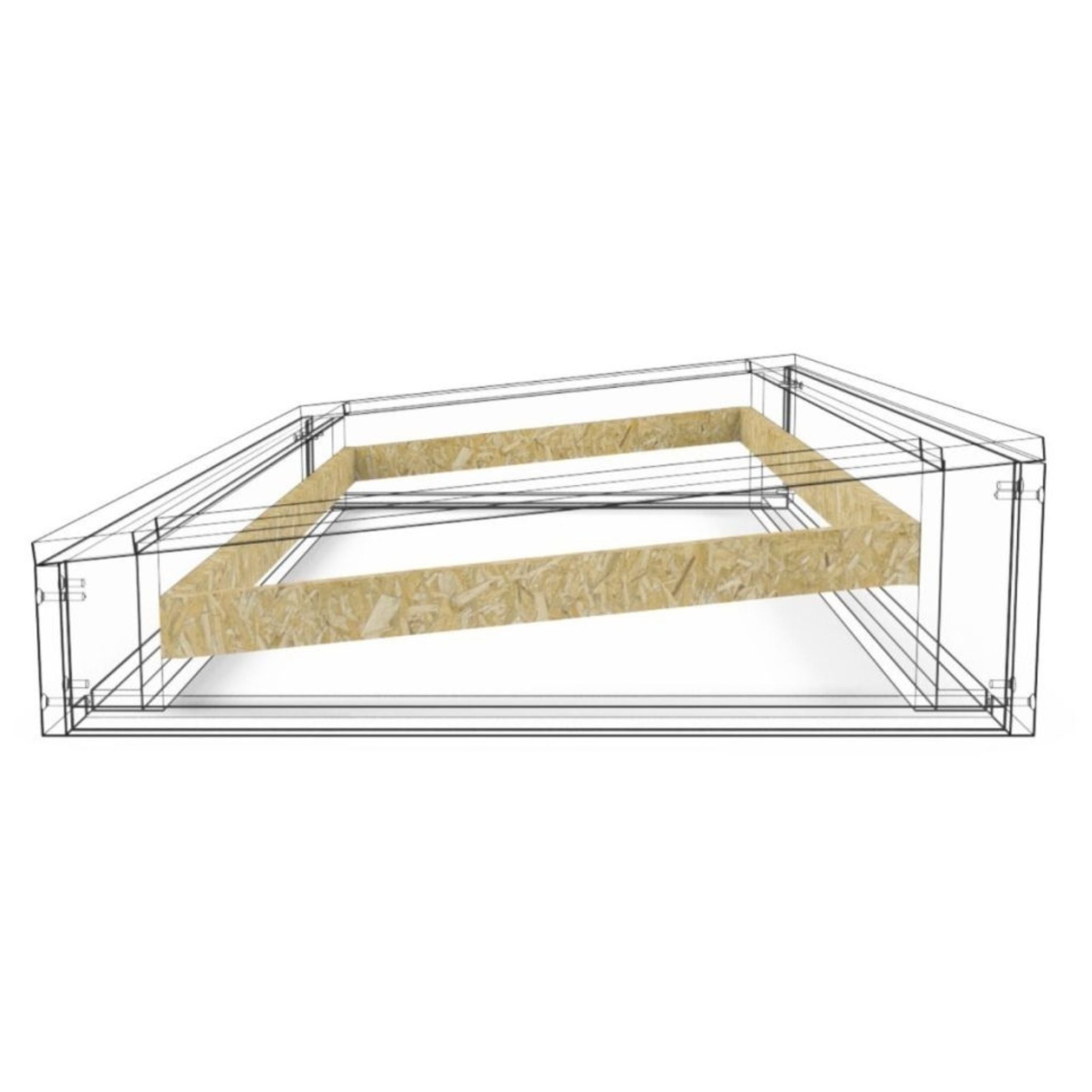 Dakopstand plat dak voor Dakraam 50 x 150 cm