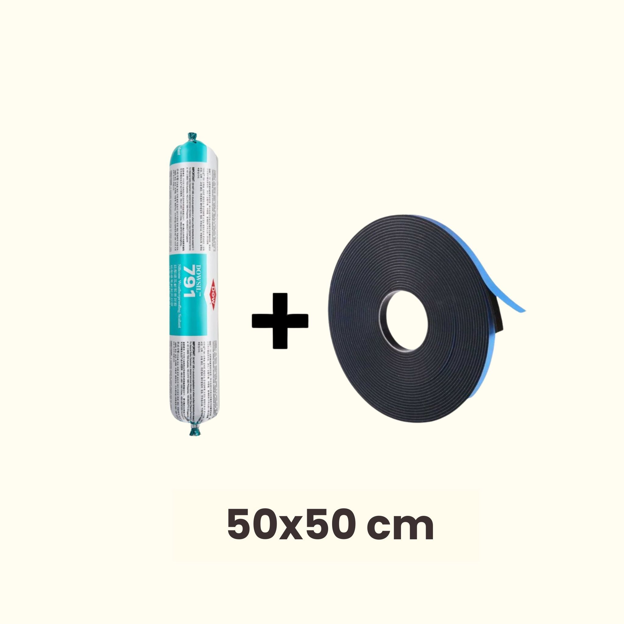 Installatie-pakket voor 1 x dakraam 50x50cm voor plat dak