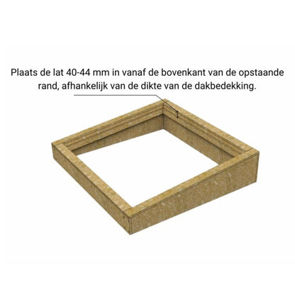 Dakopstand plat dak voor Dakraam 100 x 200 cm