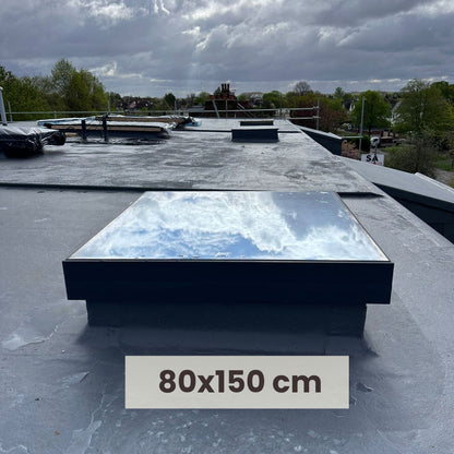 80 x 150 cm Aluminium dakraam – Driedubbel glas