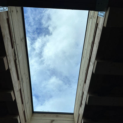 80 x 150 cm Aluminium dakraam – Driedubbel glas