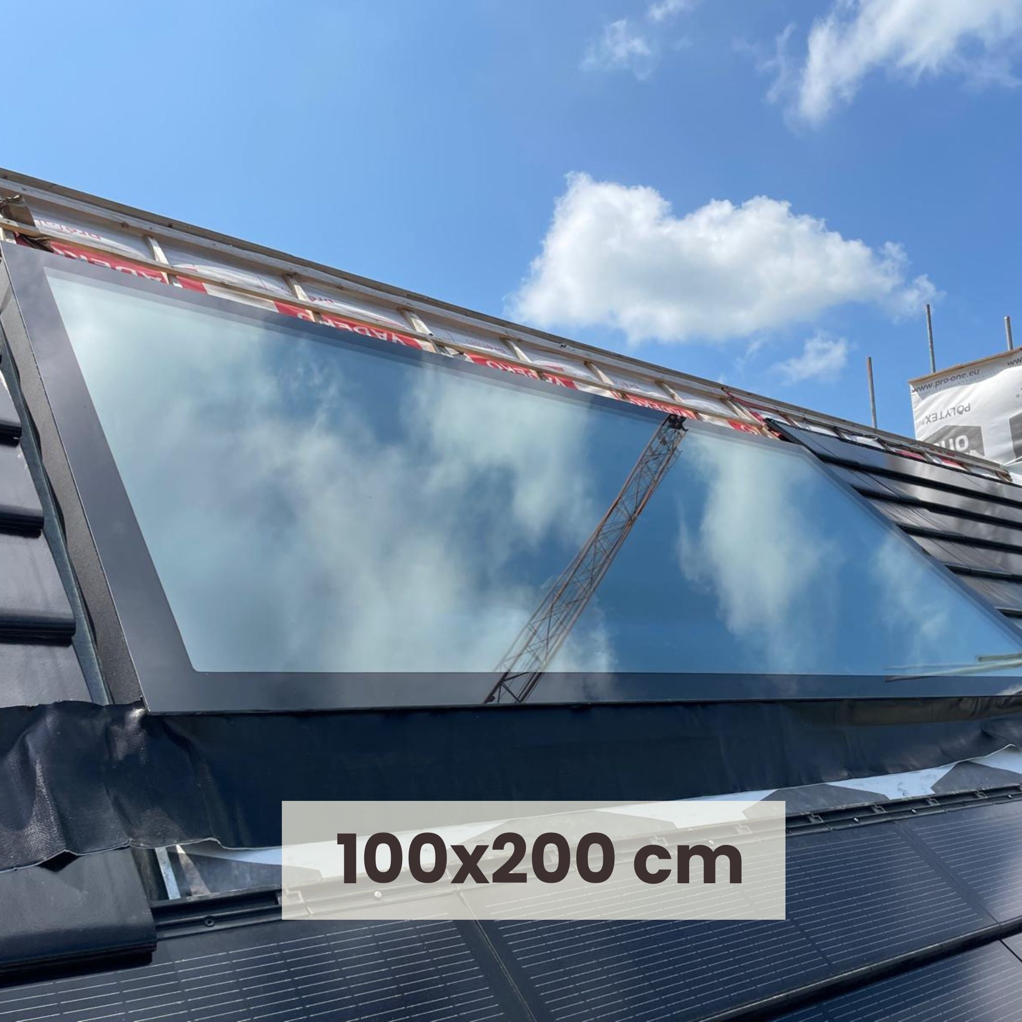 100 x 200 cm Dakraam schuin dak, Driedubbel glas, U-waarde: 0,9 W/m²K