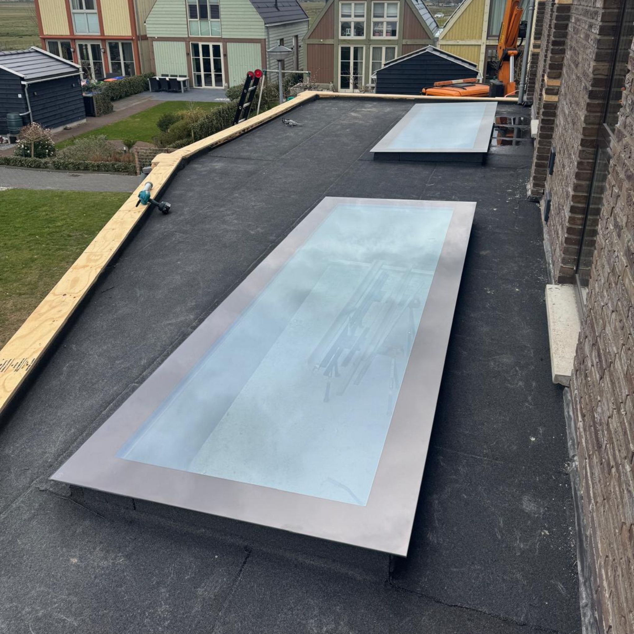 100 x 200 cm Dakraam plat dak, Driedubbel glas, U-waarde: 0,9 W/m²K