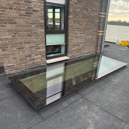 80 x 100 cm Dakraam plat dak, Driedubbel glas, U-waarde: 0,9 W/m²K