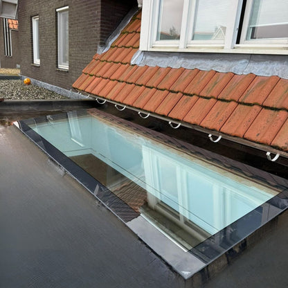 100 x 200 cm Dakraam plat dak, Driedubbel glas, U-waarde: 0,9 W/m²K