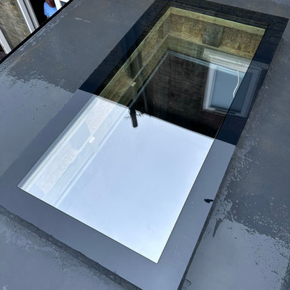 50 x 150 cm Dakraam plat dak, Driedubbel glas, U-waarde: 0,9 W/m²K