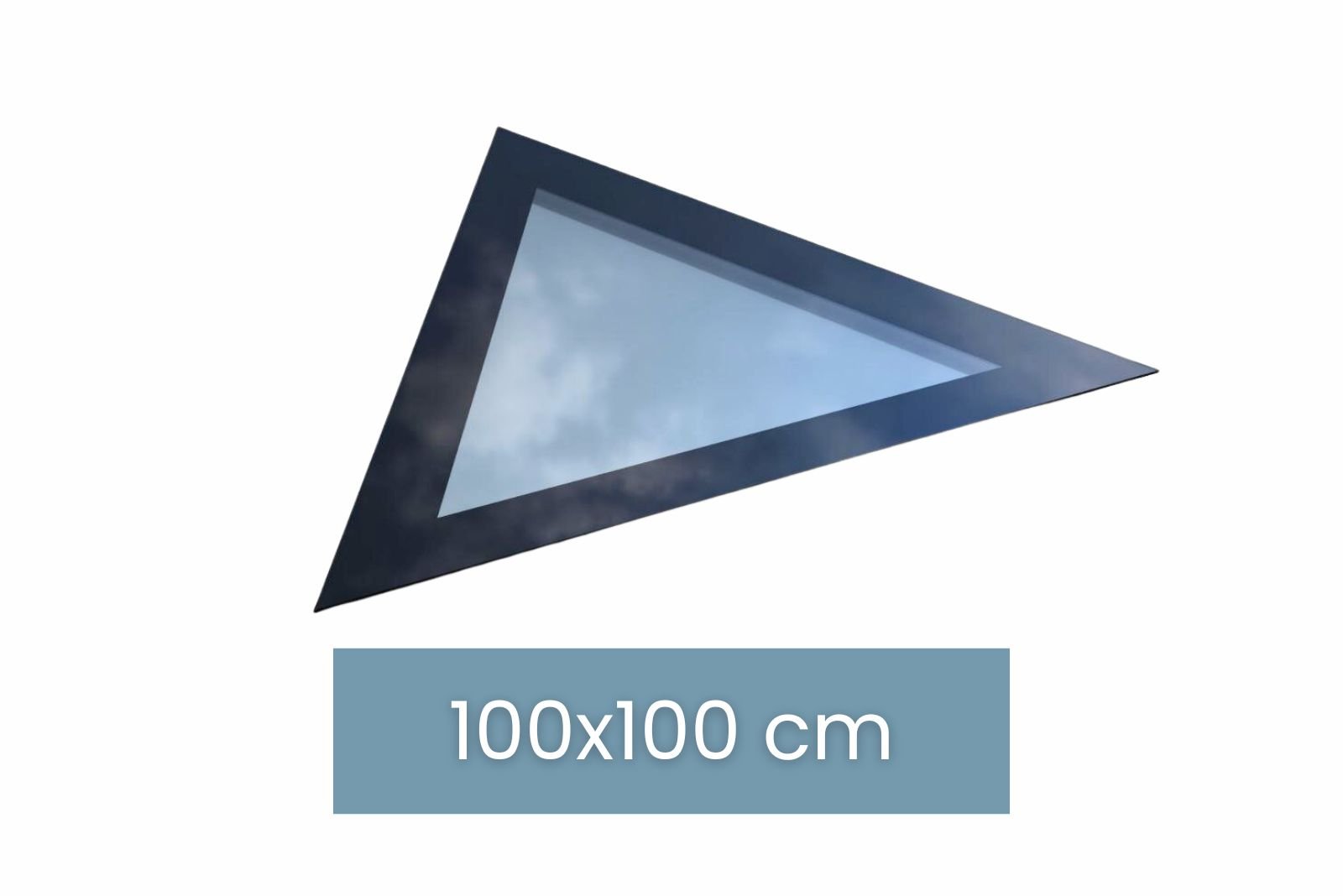 Driehoekig dakraam 100 x 100 cm, Driedubbel glas, U-waarde: 0,9 W/m²K