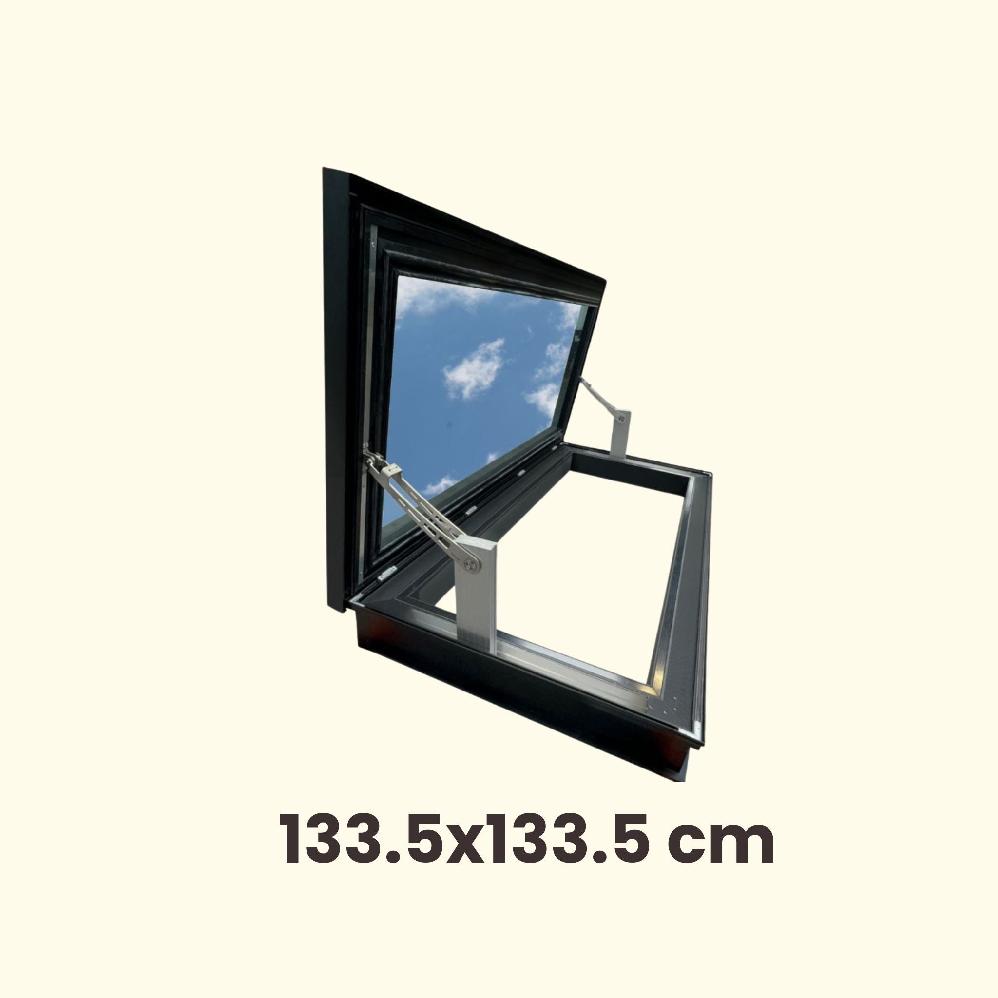 133.5 x 133.5 cm Elektrisch Daktoetredingsluik