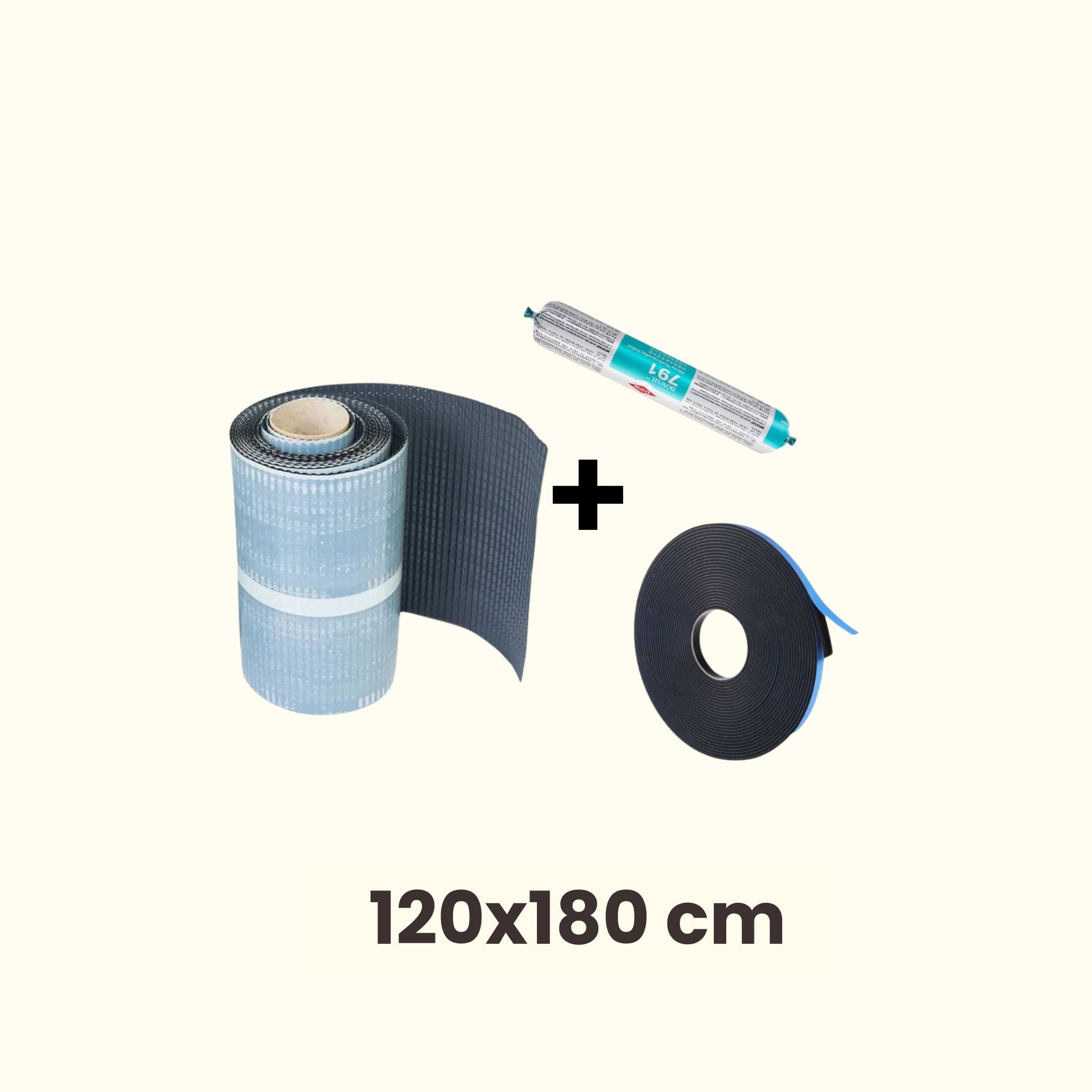 Installatie-pakket voor 1 x Dakraam voor een schuine dak 120x180cm (voor een pannendak)