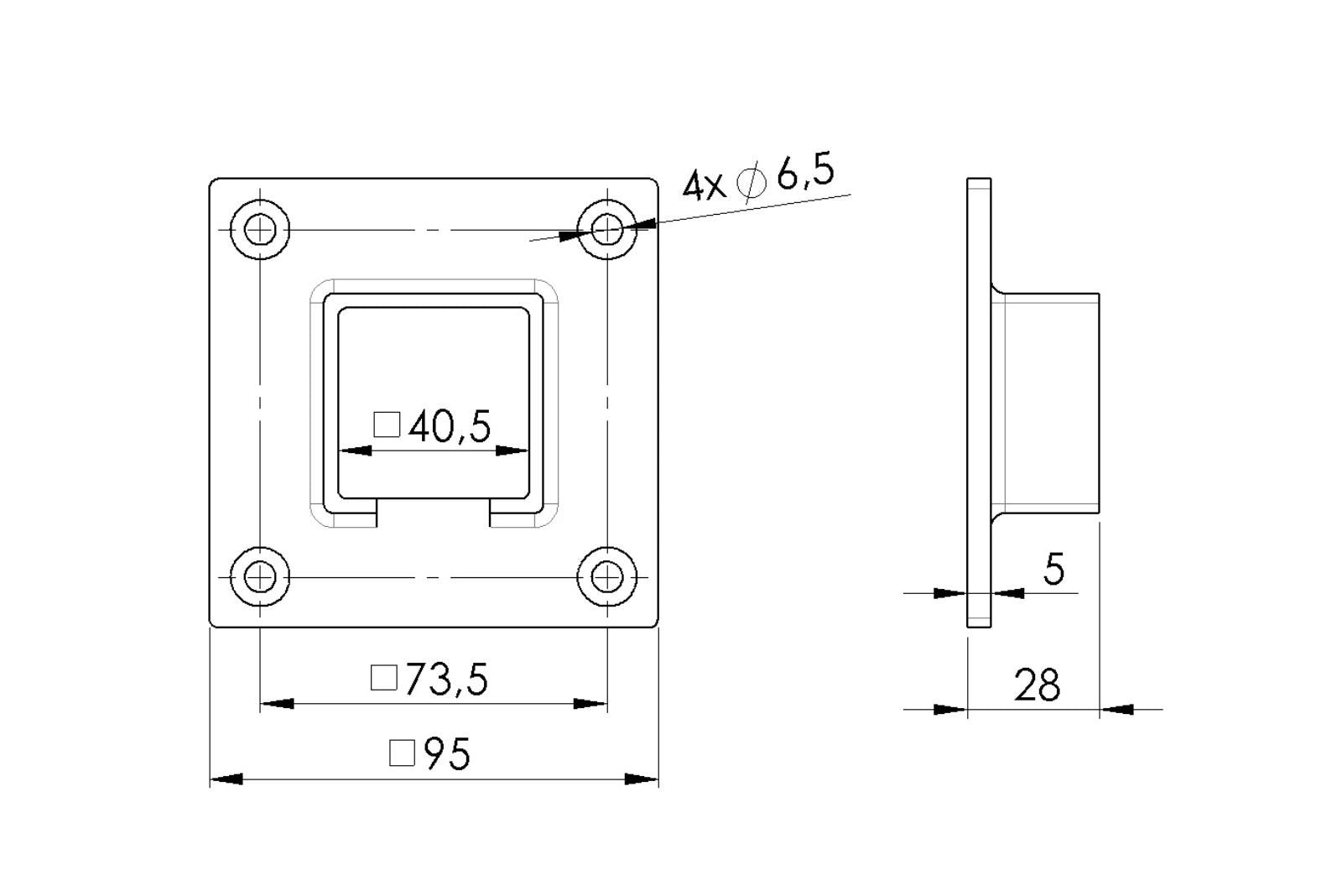Juliet Balkonsysteem met Vierkante Leuning