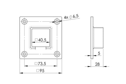 Juliet Balkonsysteem met Vierkante Leuning