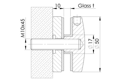 Juliet Balkon Systeem met Glas Adapters
