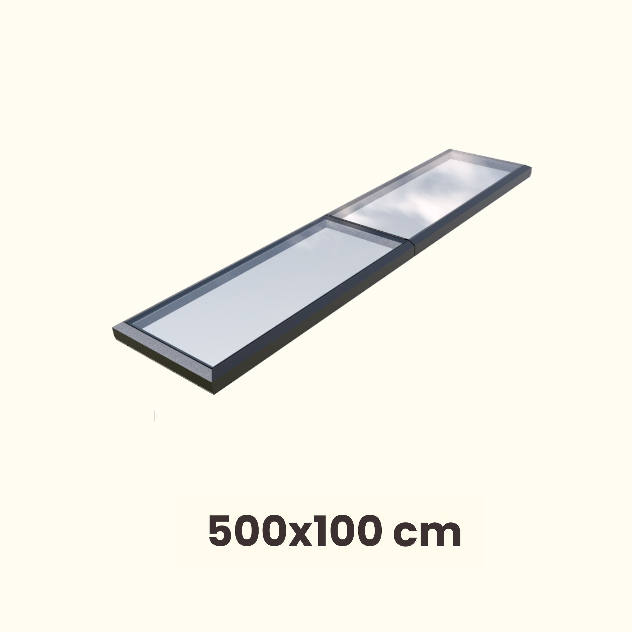 Modulaire daklicht 500 x 100 cm