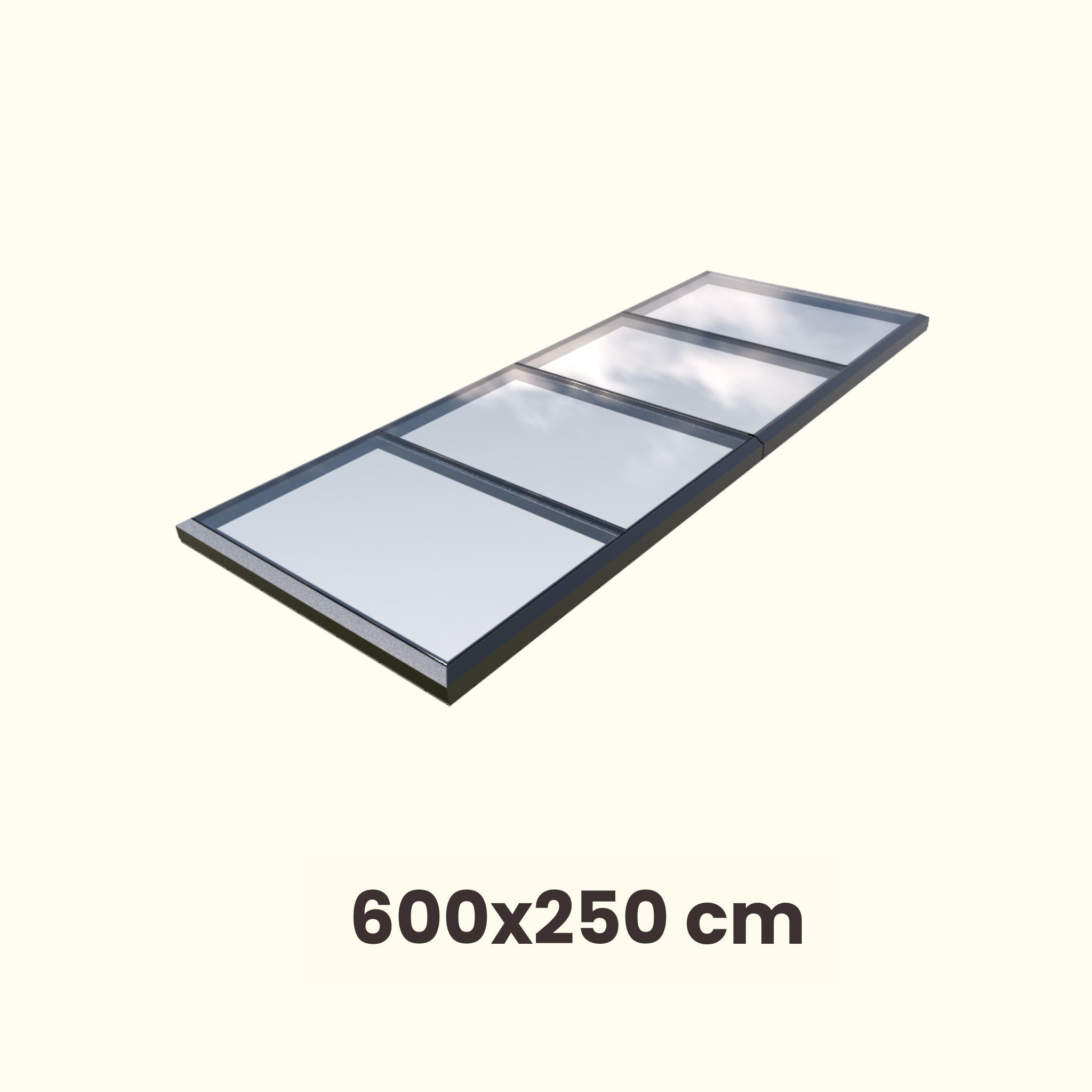Modulaire daklicht 600 x 250 cm