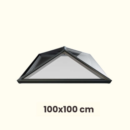 100 x 100 cm Lichtstraat plat dak Pyramid