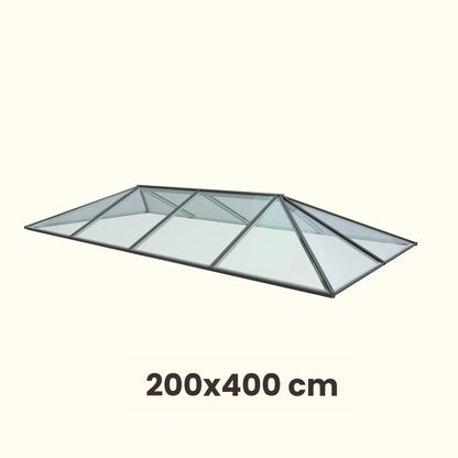 200 x 400 cm Lichtstraat plat dak Regulier