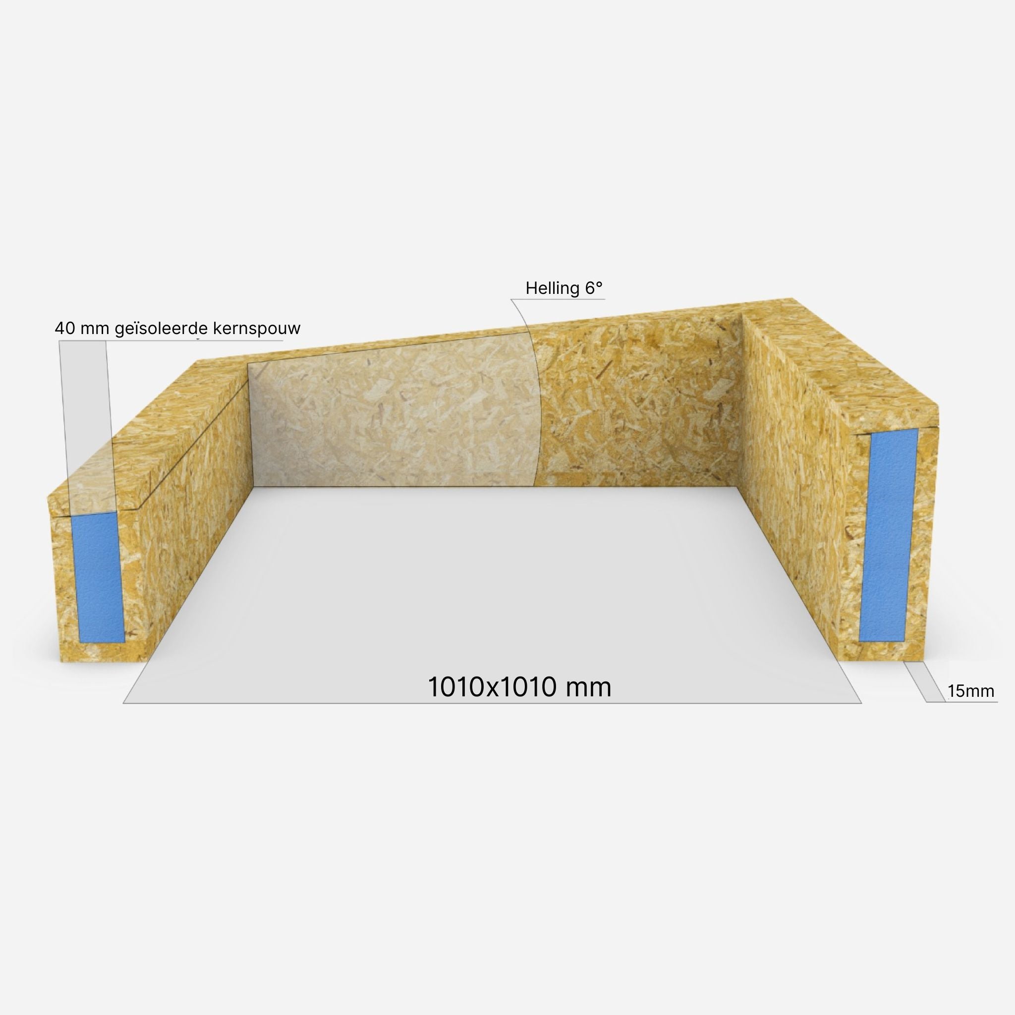 Dakopstand plat dak voor Dakraam 100 x 100 cm