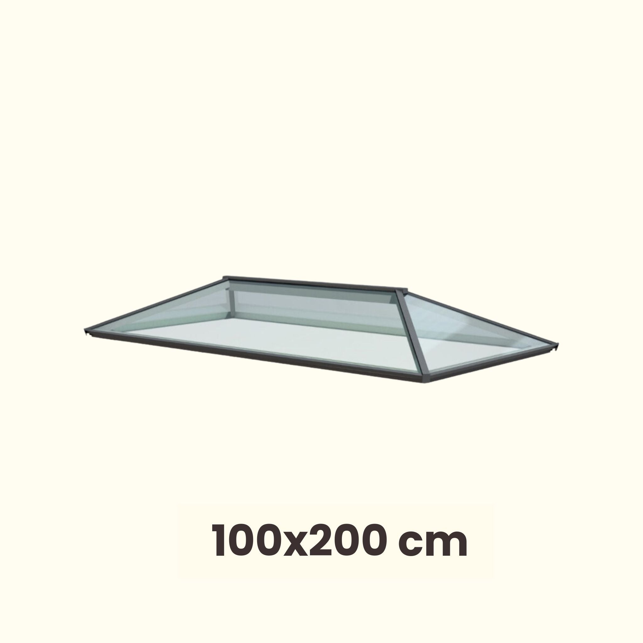 100 x 200 cm Lichtstraat plat dak Hedendaags