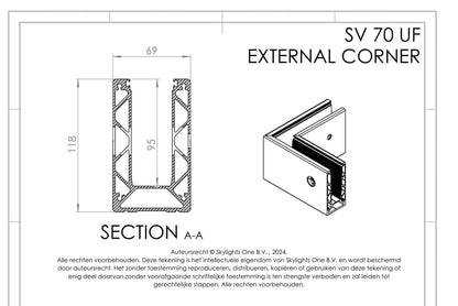 HOEK voor sv 70 uf Profiel